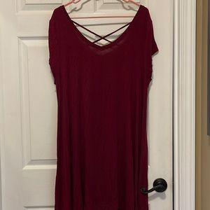 Burgundy dress